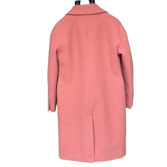 BCBGMaxAzria  Peony Dusty Rose Pink Double Breasted Winter Overcoat Pea Coat S - Picture 2 of 12